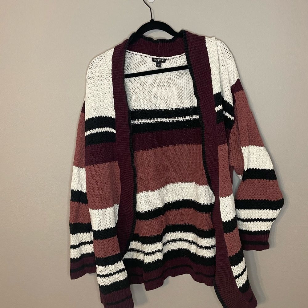Express Striped Cardigan